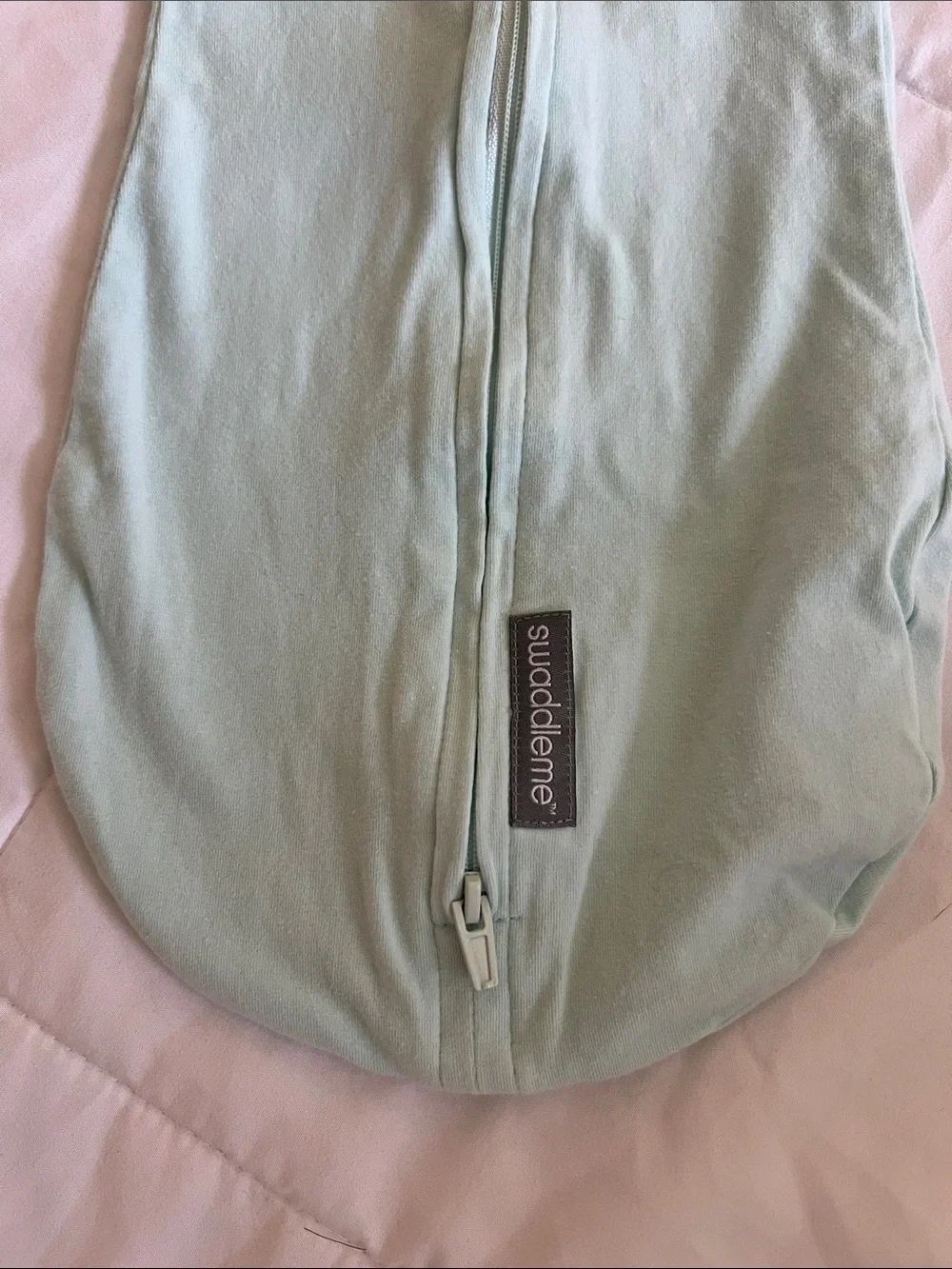 SwaddleMe Mint Green Zip-Up Infant Swaddle